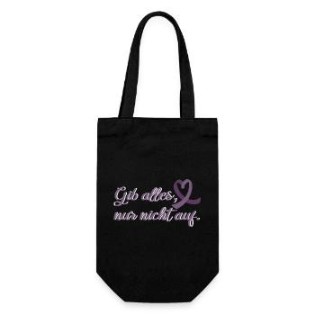 Gib alles Motivierender Spruch Epilepsie - Geschenkbeutel für Flaschen - Schwarz - Vorne