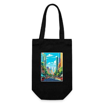 São Paulo Brasilien Reise Poster Souvenir Farbe WPA - Geschenkbeutel für Flaschen - Schwarz - Vorne
