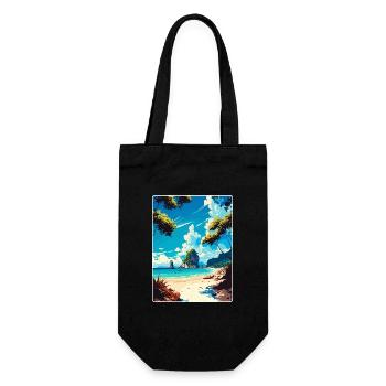 Koh Lant Thaïlande Affiche de voyage thaïlandaise Souvenir WPA - Sac à bouteille - noir - Devant