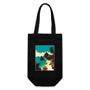 Ko Tao Thailand Thai Reise Poster Souvenir WPA - Geschenkbeutel für Flaschen - Schwarz - Vorne