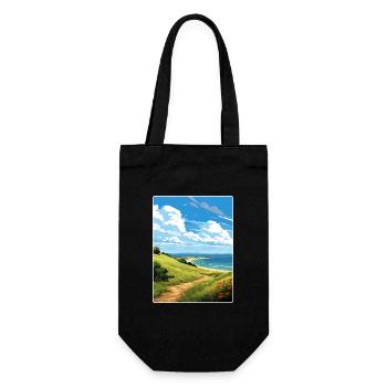 Llyn Aonb Reise Poster Souvenir Postkarte Malerei - Geschenkbeutel für Flaschen - Schwarz - Vorne