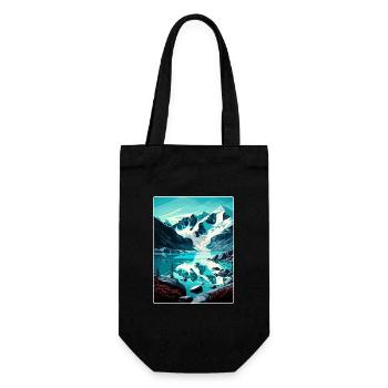 Glacier Bay National Park Travel Poster Souvenir - Gift Bag for Bottles - black - Front