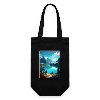 Parc national des Glaciers Affiche de voyage Souvenir WPA - Sac à bouteille - noir - Devant