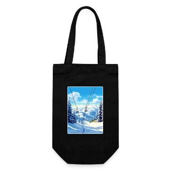 Vail Ski Resort Skifahren Reise Poster Souvenir WPA - Geschenkbeutel für Flaschen - Schwarz - Vorne