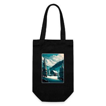 St Anton Ski Skifahren Vintage Reise Poster Souvenir - Geschenkbeutel für Flaschen - Schwarz - Vorne