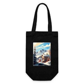 Telluride Ski Skiing Travel Poster Souvenir WPA - Gift Bag for Bottles - black - Front
