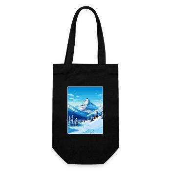 Zermatt Ski Ski Affiche de voyage Peinture souvenir WP - Sac à bouteille - noir - Devant