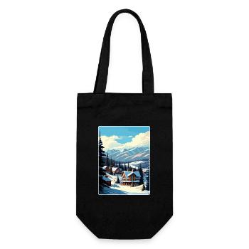 Breckenridge Ski Reise Poster Souvenir Farbe WPA - Geschenkbeutel für Flaschen - Schwarz - Vorne