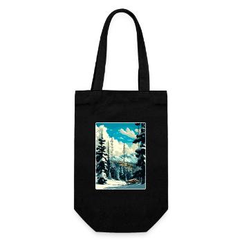 Breckenridge Ski Reise Poster Souvenir Farbe WPA - Geschenkbeutel für Flaschen - Schwarz - Vorne