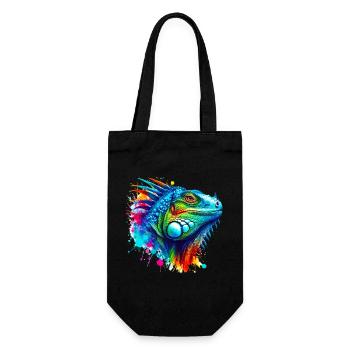 Iguana - Gift Bag for Bottles - black - Front