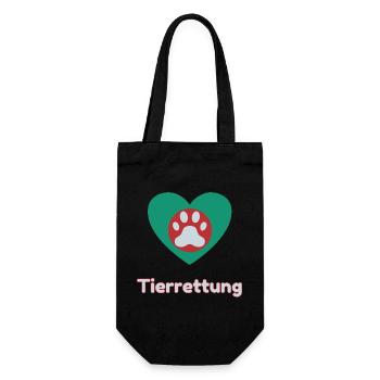 Animal rescue - Gift Bag for Bottles - black - Front