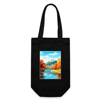 Salzbourg Autriche Affiche de voyage Peinture Souvenir WPA - Sac à bouteille - noir - Devant