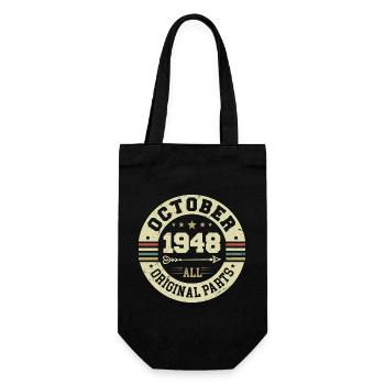 Legendary since October 1948 Birthday October 1948 - Gift Bag for Bottles - black - Front