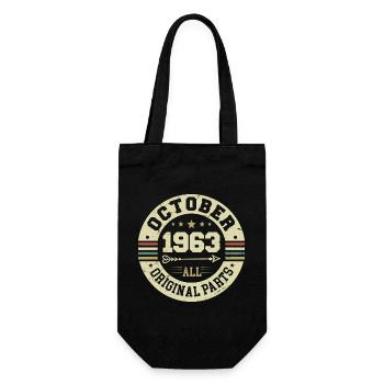 Legendary since October 1963 Birthday October 1963 - Gift Bag for Bottles - black - Front