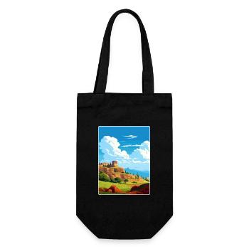 Némée Grèce Affiche de voyage Peinture de carte postale souvenir - Sac à bouteille - noir - Devant