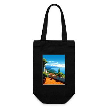 Ravello Italy Travel Poster Souvenir Painting WPA - Gift Bag for Bottles - black - Front