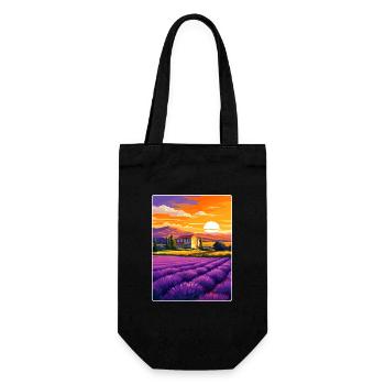 Provence Frankreich Reise Poster Souvenir Farbe WPA - Geschenkbeutel für Flaschen - Schwarz - Vorne