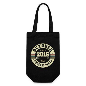 Legendär seit Oktober 2016 Geburtstag Oktober 2016 - Geschenkbeutel für Flaschen - Schwarz - Vorne