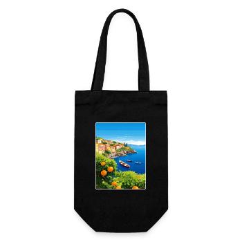 Sorrent Italien Reise Poster Souvenir Malerei WPA - Geschenkbeutel für Flaschen - Schwarz - Vorne