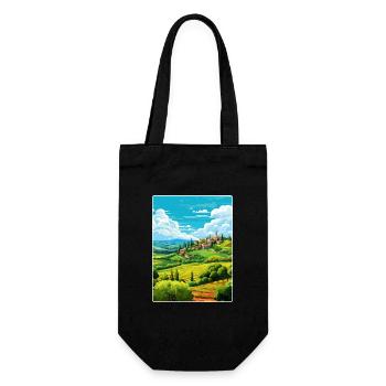 Italy Travel Poster Souvenir WPA Postcard Painting - Gift Bag for Bottles - black - Front