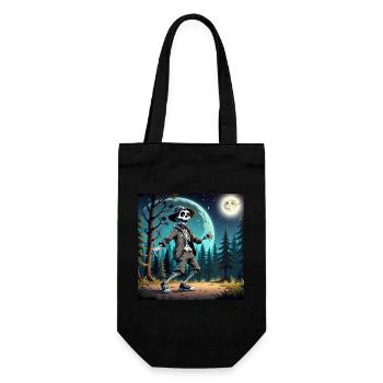Squelette Mystérieux en Chapeau et Veste - Sac à bouteille - noir - Devant