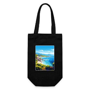 Corse France Voyage Poster Souvenir Peinture WPA - Sac à bouteille - noir - Devant