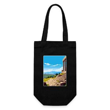 Pergame Turquie Ville Voyage Poster Souvenir WPA - Sac à bouteille - noir - Devant