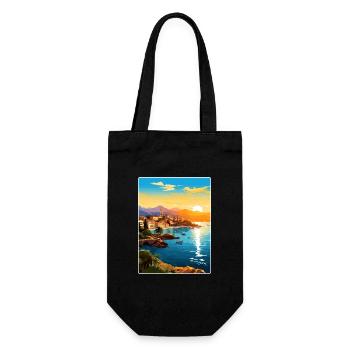 Antalya Turquie Voyage Affiche Souvenir Peinture WPA - Sac à bouteille - noir - Devant