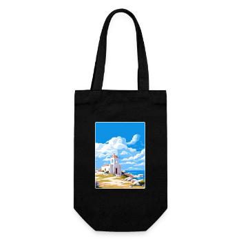 Délos Grèce Affiche de voyage Souvenir Carte Postale Peinture - Sac à bouteille - noir - Devant