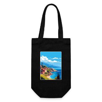Kefalonia Griechenland Reise Poster Souvenir Farbe WPA - Geschenkbeutel für Flaschen - Schwarz - Vorne