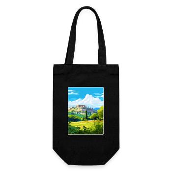 Athens Greece Travel Poster Souvenir Painting WPA - Gift Bag for Bottles - black - Front