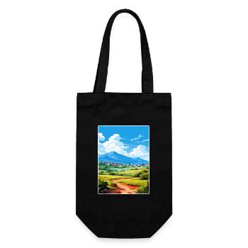 Berg Kreten Griechenland Vintage Reise Poster Souvenir - Geschenkbeutel für Flaschen - Schwarz - Vorne