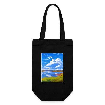 Niedersachsen Wattenmeer Deutschland Reiseplakat Souvenir - Geschenkbeutel für Flaschen - Schwarz - Vorne