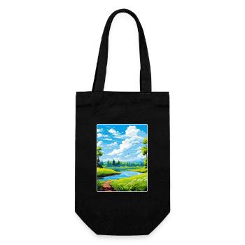 Donau Auen Allemagne Affiche de voyage Peinture Souvenir WP - Sac à bouteille - noir - Devant