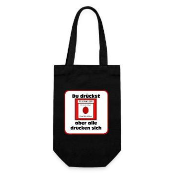 Freiwillige Feuerwehr , Shirt , Feuermelder (25) - Geschenkbeutel für Flaschen - Schwarz - Vorne