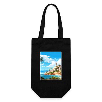 Costa Del Sol Spanien Vintage Reise Poster Souvenir - Geschenkbeutel für Flaschen - Schwarz - Vorne