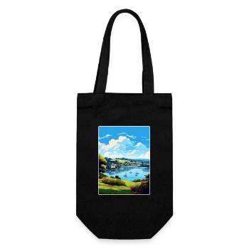 Helford River Angleterre Affiche de voyage Souvenir WPA - Sac à bouteille - noir - Devant