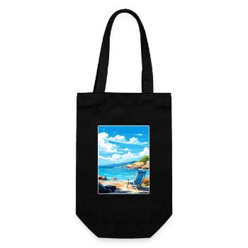 Crète Grèce Affiche de voyage Peinture de carte postale souvenir - Sac à bouteille - noir - Devant