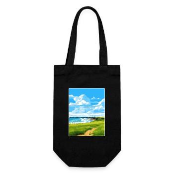 Bude Cornwall England Travel Poster Souvenir WPA - Gift Bag for Bottles - black - Front