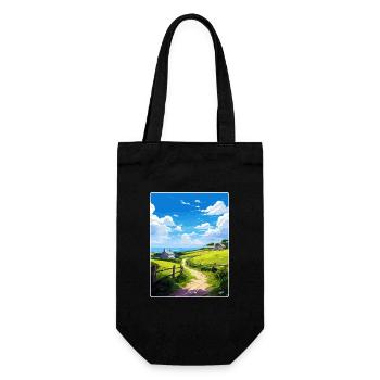 Lamorna Cornwall England Travel Poster Souvenir - Gift Bag for Bottles - black - Front
