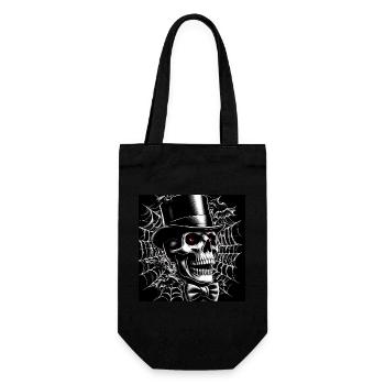 Halloween Elegant Skull - Gift Bag for Bottles - black - Front