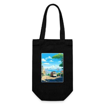San Francisco Golden Gate California Travel Poster - Gift Bag for Bottles - black - Front
