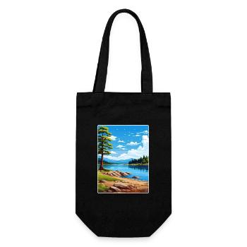 Big Bear Lake Californie Affiche de voyage souvenir - Sac à bouteille - noir - Devant