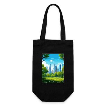New York State Travel Poster Souvenir Painting WPA - Gift Bag for Bottles - black - Front
