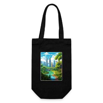 Kuala Lumpur Malaysia Reiseposter Souvenir WPA - Geschenkbeutel für Flaschen - Schwarz - Vorne