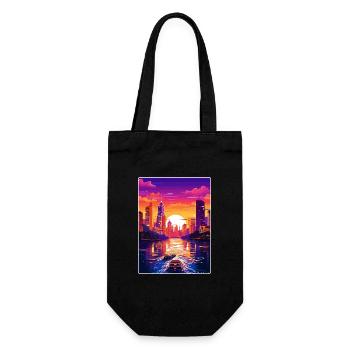 Bangkok Thaïlande Affiche de voyage thaïlandaise Souvenir WPA - Sac à bouteille - noir - Devant