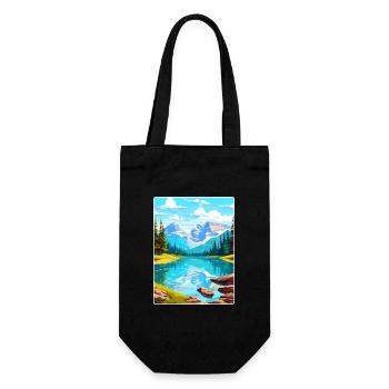 Parc national Banff Canada Affiche de voyage souvenir - Sac à bouteille - noir - Devant