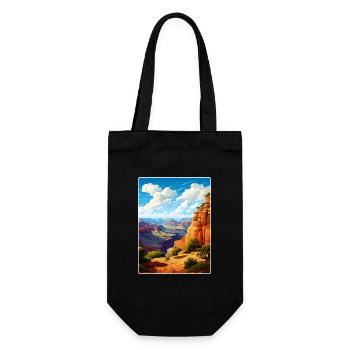 Grand Canyon National Park Arizona Travel Poster - Gift Bag for Bottles - black - Front