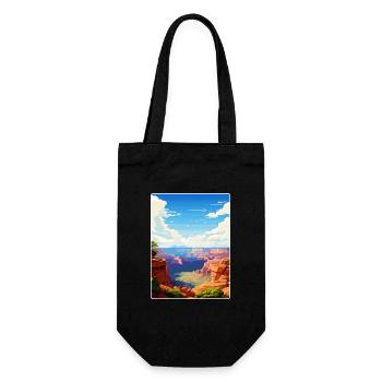 Grand Canyon National Park Arizona Travel Poster - Gift Bag for Bottles - black - Front