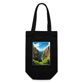 Black Canyon Nationalpark Colorado Reiseposter - Geschenkbeutel für Flaschen - Schwarz - Vorne